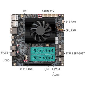 Topton 14-Bay NAS Motherboard 2x10G LAN In-tel Ultra 9 285H 7 255H 32G LPDDR5 Max 12*SATA 2*NVMe 2*USB4 Gaming Mini <strong>PC</strong> <strong>Mainboard</strong> - Product Image 3