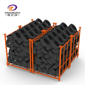 رف تخزين الإطارات متعدد المستويات من الفولاذ شديد التحمل ومخصص قابل للفصل للمستودعات والمرآب - Product Image 1