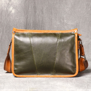 Borsa a tracolla e tracolla artigianale in vera <span class=keywords><strong>pelle</strong></span> di vacchetta borsa Messenger Casual alla moda - Product Image 2