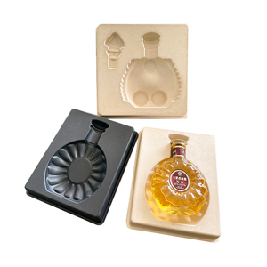 Khay Đóng Gói Bằng Giấy Bền Vững Màu Trắng Cho Chai Rượu Túi Dùng Một Lần Khay Đựng Bột Giấy Phân Hủy Sinh Học - Product Image 3