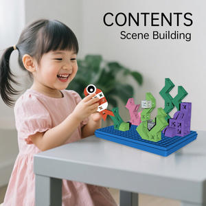 PUNGROW教育用ビルディングブロックセットミニ漫画のピエロフィギュアパズルおもちゃDIYマイクロレンガピクセルボックスモンテッソーリおもちゃ - Product Image 4