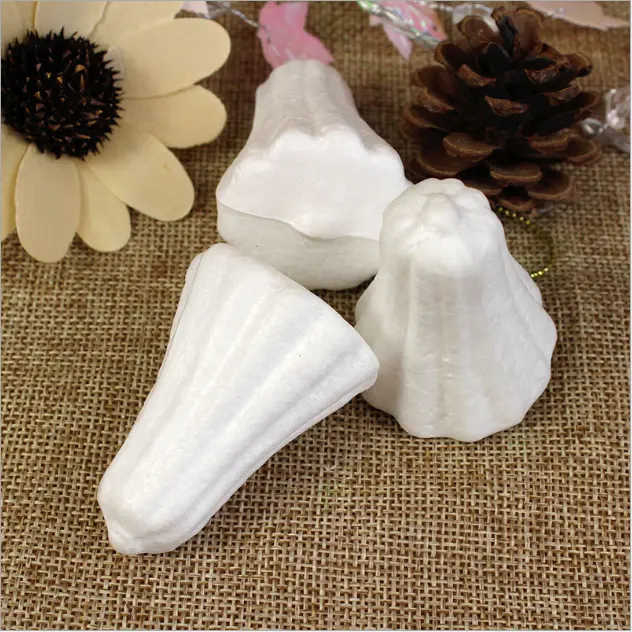 All size white polystyrene styrofoam foam small bell for Christmas Wedding Home Valentine'S Day Children DIY Decorations
