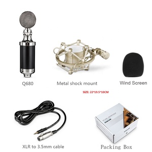 Microphone professionnel à condensateur cardioïde mon micro Q680 microphone d'enregistrement pour streaming en direct chant <span class=keywords><strong>youtube</strong></span> - Product Image 6