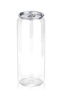 Bouteille en plastique PET jetable de 330 ml avec logo personnalisé, avec couvercle en aluminium facile à ouvrir pour l'emballage de jus, de soda et de smoothies