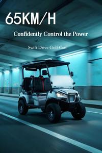 Chariot de golf électrique de luxe à 4 places avec batterie au lithium efficace et suspension lisse avec batterie au lithium - Product Image 5