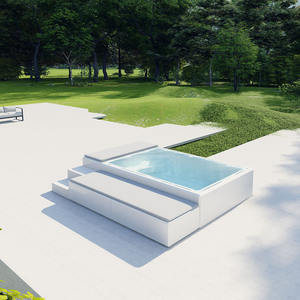 Muestras gratuitas de piscina en miniatura Patio exterior Fibra de vidrio Jacuzzi pequeño Piscina de spa Piscina de inmersión fría sobre el suelo Piscina - Product Image 2