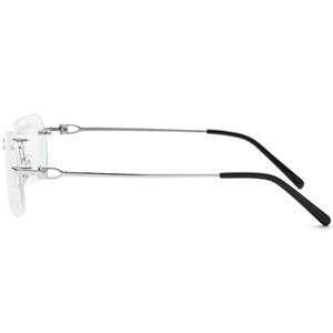 <span class=keywords><strong>Monture</strong></span> de Lunettes Sans <span class=keywords><strong>Monture</strong></span> Borregls en Alliage, Nouveau Design de Marque, Lunettes Carrées <span class=keywords><strong>Homme</strong></span> Femme, Optique Sans Cadre 150253 - Product Image 4
