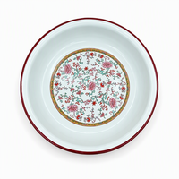 Plateau de service en acier à bords roulés motif russe Senny, épaisseur 0,4 mm, 18 cm, 20 cm, 22 cm, 24 cm, 26 cm, vente en gros usine