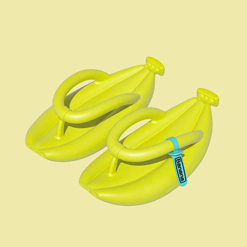 New Design EVA Banana Flip-flops Thick Sole Slippers Women Men Home Flip-flops Slippers