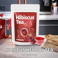 Sachets de thé aux fleurs d'hibiscus séchées, thé naturel à la roselle, boisson quotidienne saine, végétalienne et sans OGM