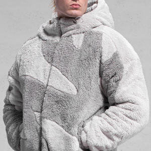 Мужская уличная куртка на заказ, зимняя уличная куртка оверсайз, толстая флисовая куртка для мужчин - Product Image 2
