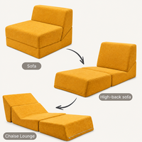 Sofá Cama en Forma de L de Tela Moderna, Silla Convertible Plegable y Suave para Hotel, Apartamento, Dormitorio, Sala de Estar