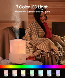 Diffuseur d'arômes et humidificateur ultrasonique électrique 4L à remplissage par le haut, en plastique, pour chambre de bébé et usage domestique - Product Image 5