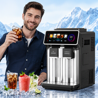Machine Commerciale 3-en-1 pour Fabrication de Glace, Granita et Distributeur d'Eau Froide 15KG/24H 110V/220V Automatique