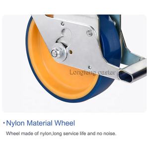 EN1004 Gerüst-PU-Lenkrad mit Gewindes chaft und Zn-plattiert für mobile Aluminium-Hoch arbeitsbühnen für Gerüste - Product Image 2