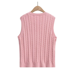 Runwaylover 2614 <strong>Sleeveless</strong> 2024 <strong>Ladies</strong> Retro Knitted <strong>Cardigan</strong> - Product Image 6