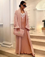 Winter mode Atmosphäre Langarm Lose Klobige Strick bandage Plus Size Extra Übergroße Dicke Lange Strickjacke Frauen