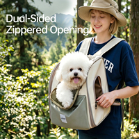 Sac à dos extensible TOUCHDOG pour chat, pour chats jusqu'à 16 livres, imperméable et respirant, sac à dos de voyage pour animaux de compagnie pour la randonnée et les activités de plein air