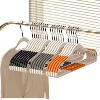 Cintres en plastique fins à un seul niveau pour vêtements, chemises, pantalons, sous-vêtements, sac - crochet pivotant à 360 degrés, antidérapant, moderne, gain de place dans la garde-robe
