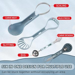6 in 1 Stainless Steel <b>Carving</b> Tools for Fruits Fruit <b>Carving</b> <b>Knife</b> Set - Product Image 3