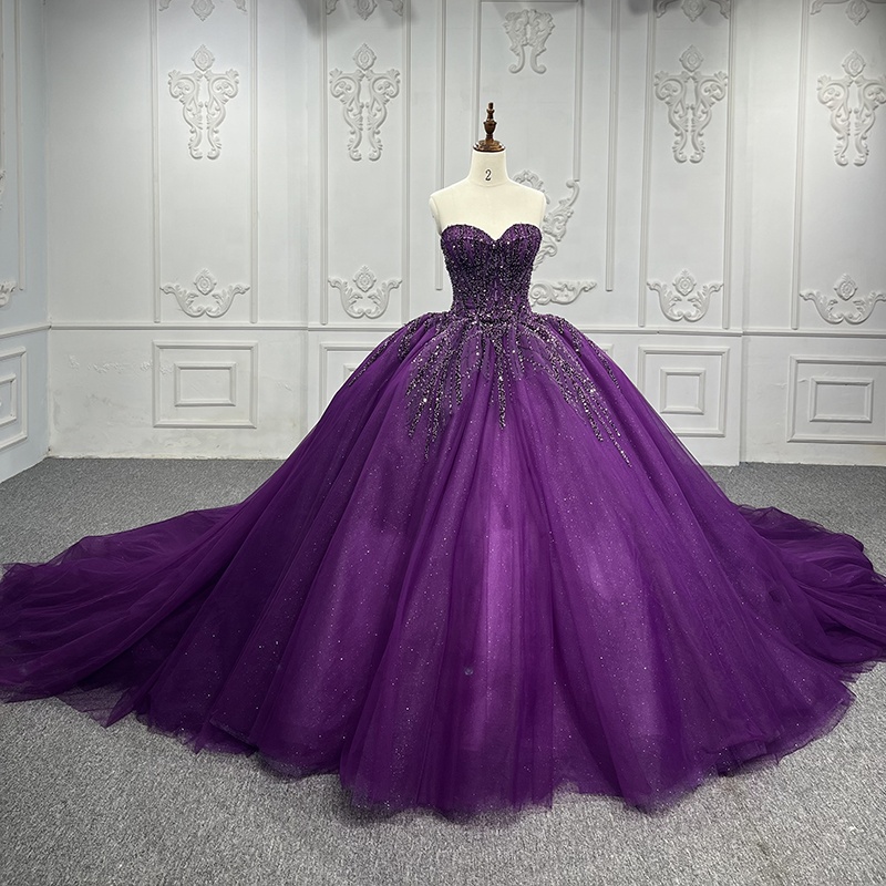 purple gown design