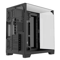 Boîtier PC Gamer de Luxe Zeromaster ATX Design Aquarium 3 Panneaux en Verre Haute Circulation d'Air Boîtier à Double Compartiment
