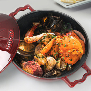 Ensemble de casseroles en fonte émaillée de la série Premium Diamond, <span class=keywords><strong>grande</strong></span> capacité, pour bouillons de fruits de mer et soupes, design de luxe léger, compatible avec tous les types de cuisinières - Product Image 3
