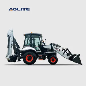 ขายส่งAOLITE BL90-25 จีนใหม่ไฮดรอลิกลากจูงรถขุดตักหลังขุดรถตัก 2.5t ALTมินิด้านหน้าend 4x4รถตักล้อยางขนาดเล็ก