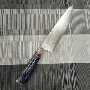 नाजुक मधुकोश हैंडल जापानी 8 इंच शेफ किरीत्सुके चाकू दमिश्क स्टील शेफ चाकू फैशन वीजी 10 ग्युटो शेफ चाकू