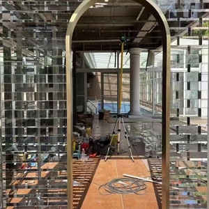 Lzx Rắn Đánh Bóng Pha Lê Trong Suốt Thủy Tinh Gạch Khối Hình Chữ Nhật Hình Dạng Đường Cong Mô Hình Cho Ngoài Trời Nhập Phòng Khách Vết - Product Image 2