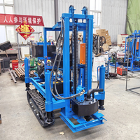 Mesin Rig Pengeboran Sumur Air Premium Efisien 180M, Crawler Hidrolik Diesel 28HP dengan Gerakan Fleksibel