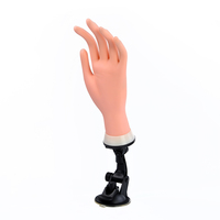 Professionnel Doux Gauche Manucure Faux Main Doigt Nail Art Formateur Formation Outil À Main avec Mandrin À Vide