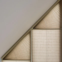 Persianas Trapezoidales Motorizadas Xinsbest, Persianas de Panal Triangulares Motorizadas, Persianas Opacas de Panal para Tragaluces