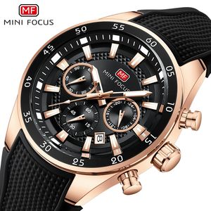 Reloj Deportivo MINI FOCUS 0627G para Hombre, Reloj de Cuarzo Resistente al Agua con Correa de Silicona, Multifuncional con Luz Nocturna, 2025 - Product Image 2