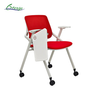 Thiết kế hiện đại mid-trở lại gấp ghế đào tạo có thể điều chỉnh tựa đầu <span class=keywords><strong>Ergonomic</strong></span> cho cuộc họp sinh viên phòng bao gồm văn bản máy tính bảng - Product Image 1