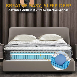 King Queen Roll Hotel Latex <span class=keywords><strong>Mlily</strong></span> Pillow Top en una caja Espuma Cama individual de alta calidad Colchón de resorte de memoria de tamaño completo - Product Image 6