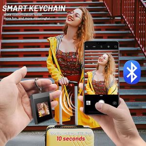 <span class=keywords><strong>Porte</strong></span>-clés Labubu personnalisable en acrylique, double anti-perte, créatif, mignon, pour voiture, avec écran E-ink, accessoires d'anime - Product Image 3