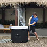 2024 nouveau design 480L Portable gonflable bain de glace extérieur Pvc gonflable pliant adulte glace baignoire gonflable glace baignoire logo