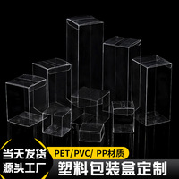 Boîte d'emballage en PVC transparent recyclable, fenêtre carrée, pliable, personnalisable, boîte cadeau pour chewing-gum, sushi, animal de compagnie, vente au détail, nourriture