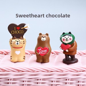 Adornos Pequeños de Resina con Diseño de Gato y Chocolate para el Día de San Valentín - Temática de Comida y Repostería - Product Image 3