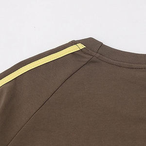 Venta al por mayor Heavyweight T-shirt 300Gsm T Shirt Brown Quality Plus Size Men's T-shirts - Product Image 4