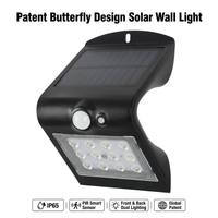 Lampe solaire LED extérieure avec détecteur de mouvement PIR, étanche IP65, éclairage mural de sécurité pour jardin, escalier, porte