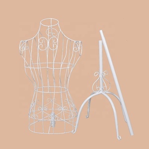 Tienda <span class=keywords><strong>de</strong></span> <span class=keywords><strong>ropa</strong></span> Moda Dama Vestido <span class=keywords><strong>de</strong></span> exhibición Forma Torso Modelo Mujeres Parte superior del cuerpo <span class=keywords><strong>Alambre</strong></span> <span class=keywords><strong>de</strong></span> metal hueco Medio cuerpo Maniquí femenino - Product Image 4