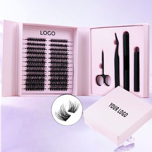 Großhandel Pre Cut Lash Segmente Cluster Wimpern verlängerung Natürliche individuelle Diy Segment Wimpern Diy Cluster Lashes Kit - Product Image 3