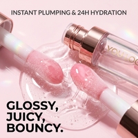 Gloss à lèvres brillant végétalien haute pigmentation, longue tenue, avec logo personnalisé, sans cruauté animale, scintillant et transparent, en grand format, pour marque privée