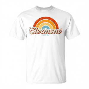Camiseta Clermont Florida Vintage Rainbow Retro de los años 70 - Product Image 2