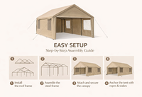 Abri de jardin et garage pour 2 voitures, extérieur, personnalisé, moderne, simple, avec structure en acier galvanisé, imperméable et recouvert de PE