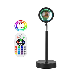 Lámpara <span class=keywords><strong>de</strong></span> Proyección LED con Efecto Atardecer, 16 Colores, Lámpara Moderna RGB, Luz Nocturna <span class=keywords><strong>para</strong></span> Dormitorio, Proyección <span class=keywords><strong>de</strong></span> Arcoíris, Lámpara <span class=keywords><strong>de</strong></span> Pie - Product Image 4