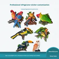 Aimant de réfrigérateur en résine créatif, oiseau tridimensionnel, souvenir touristique culturel, cadeau, vente directe du fabricant, vente en gros