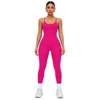 Combinaison de yoga OEM européenne et américaine, sexy, unie, respirante, avec rembourrage croisé pour les seins, effet fessier galbant, taille haute élastique, pour fitness intensif
